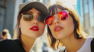 lipstick lesbian and chapstick lesbian walking together confidently