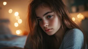 thoughtful teen wondering about being a lesbian