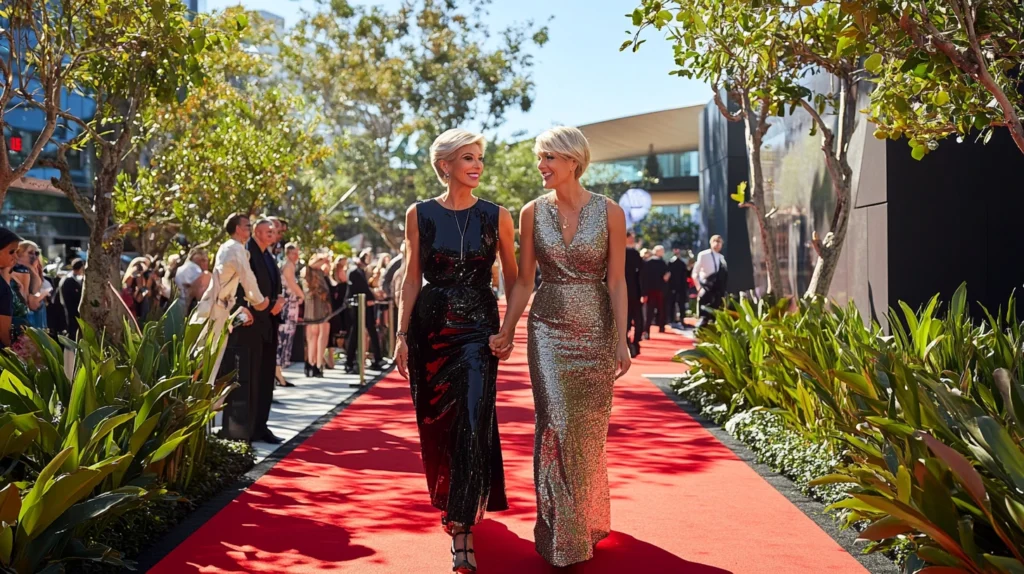 Out Lesbian Actresses – Hollywood Stars Who Inspire With Pride and Power 2 Ellen and Portia walking together
