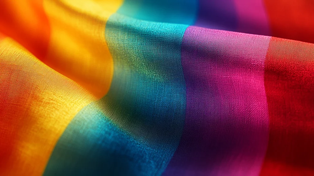 Lesbian Flag Meaning: History, Colors, and Symbolism Explained 2 Colors of the lesbian flag stripes close up