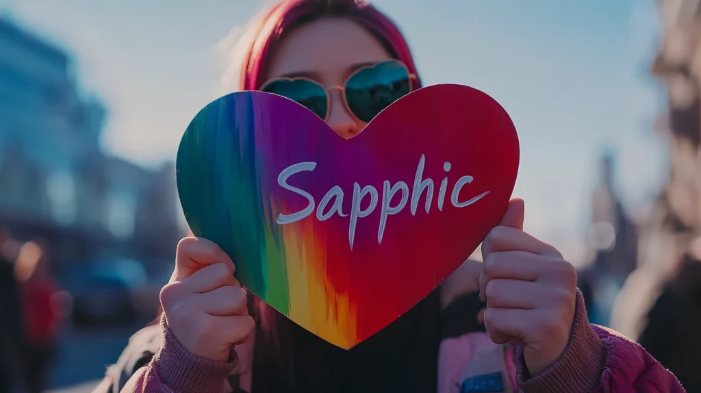 Sapphic vs Lesbian: The Surprising Differences You Need to Know (2025 Guide) 3 sapphic nonbinary identity heart sign