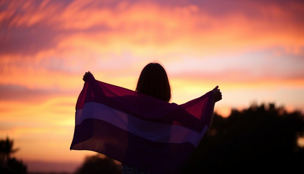 sunset lesbian flag sunset lesbian flag
